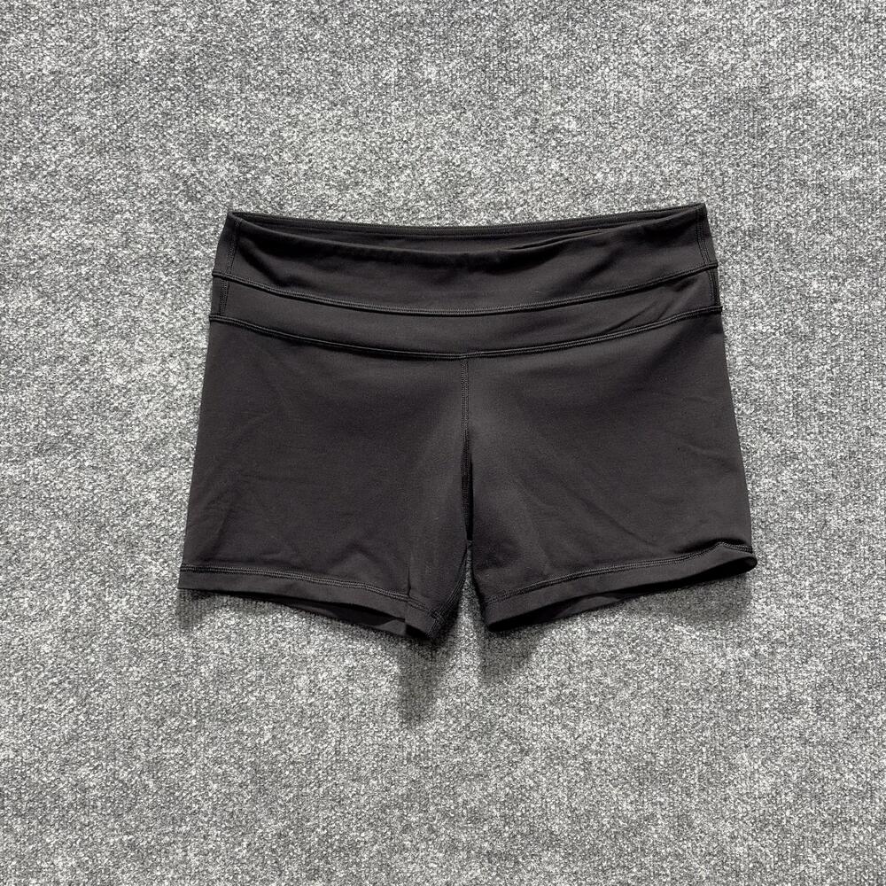 Lululemon Shorts Womens 10 Black Liberty Stretch Athletic Running Yoga Workout